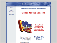 Tablet Screenshot of 49erdrivein.com